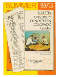1973-University of Northern Colorado Summer Bulletin